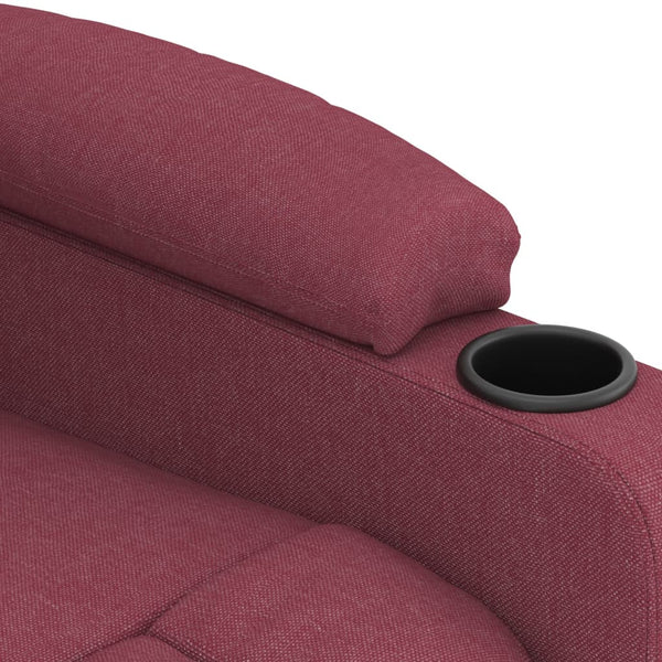 vidaXL Electric Recliner Wine Red Fabric