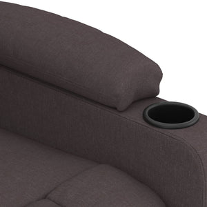 vidaXL Electric Recliner Dark Brown Fabric