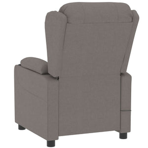 vidaXL Electric Recliner Taupe Fabric
