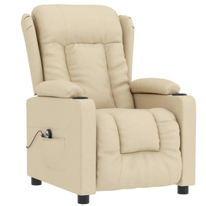 vidaXL Electric Recliner Cream Fabric