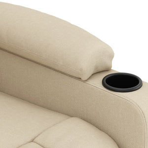 vidaXL Electric Recliner Cream Fabric