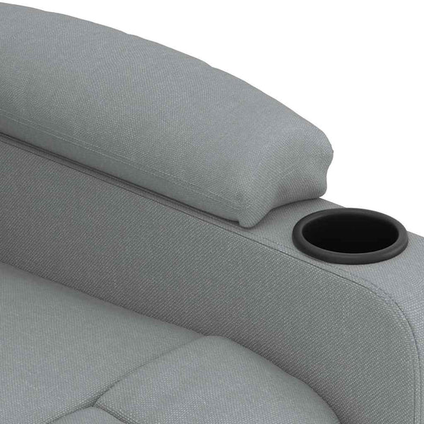 vidaXL Electric Massage Armchair Light Grey Fabric