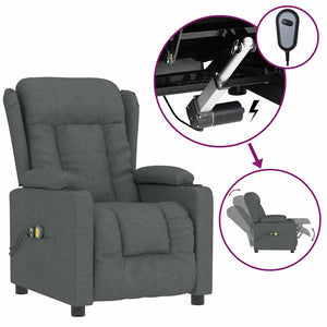 vidaXL Electric Massage Chair Dark Grey Fabric