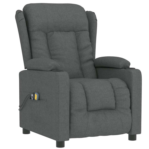 vidaXL Electric Massage Chair Dark Grey Fabric