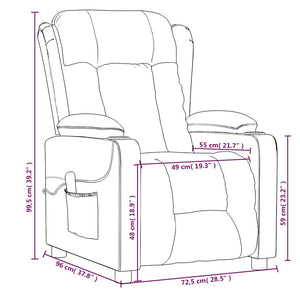 vidaXL Electric Massage Chair Dark Grey Fabric