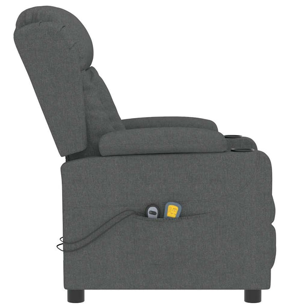 vidaXL Electric Massage Chair Dark Grey Fabric