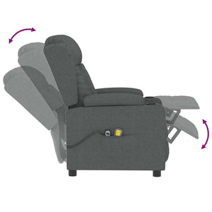 vidaXL Electric Massage Chair Dark Grey Fabric