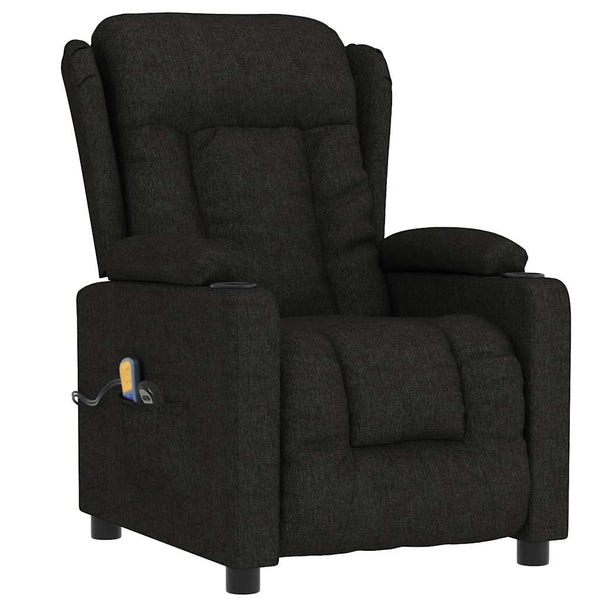 vidaXL Electric Massage Chair Black Fabric