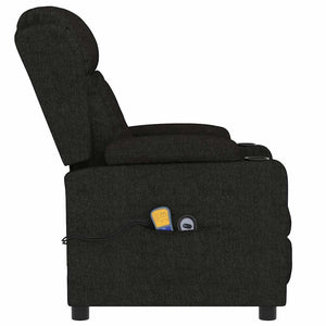 vidaXL Electric Massage Chair Black Fabric