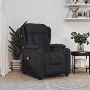 vidaXL Electric Massage Chair Black Fabric