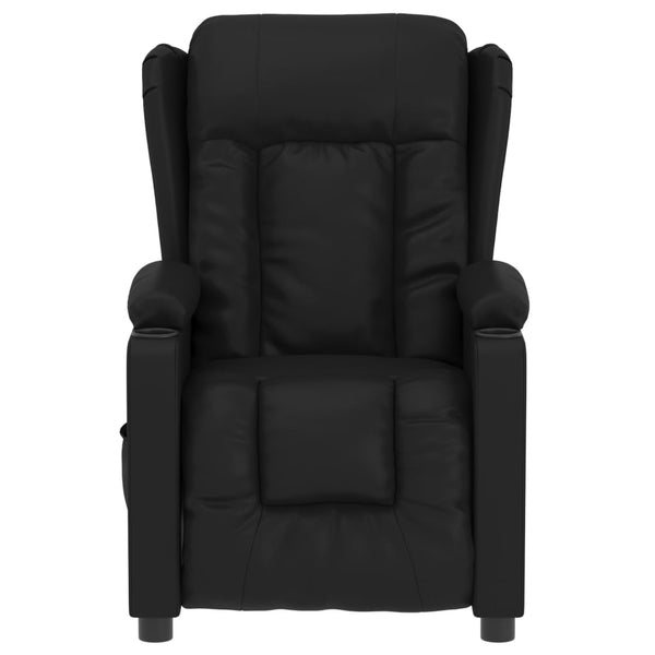 vidaXL Electric Recliner Black Faux Leather