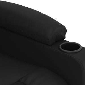 vidaXL Electric Recliner Black Faux Leather