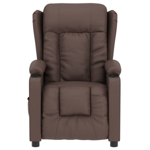 vidaXL Electric Recliner Brown Faux Leather