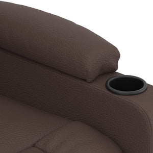 vidaXL Electric Recliner Brown Faux Leather