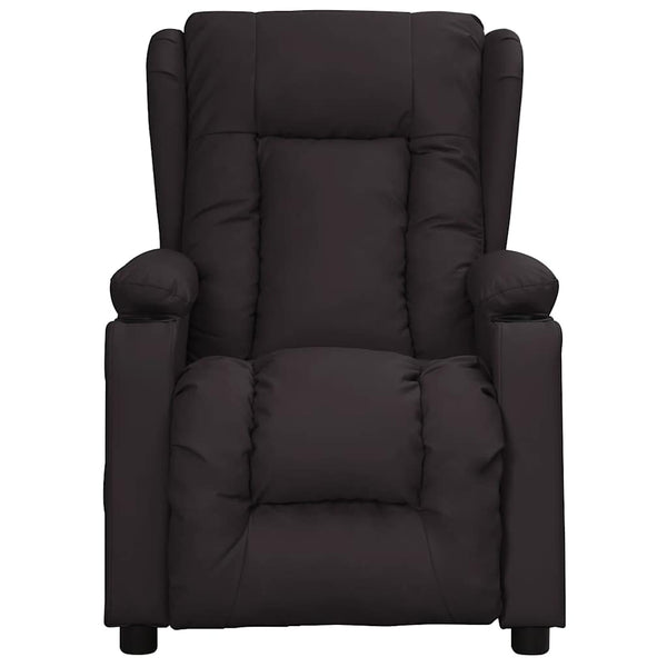 vidaXL Electric Massage Recliner Black Faux Leather
