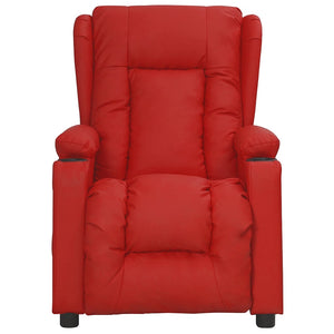 vidaXL Electric Massage Recliner Wine Red Faux Leather