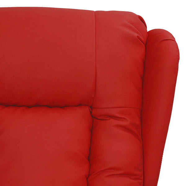vidaXL Electric Massage Recliner Wine Red Faux Leather
