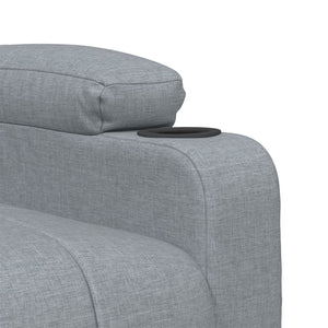 vidaXL Electric Recliner Light Grey Fabric