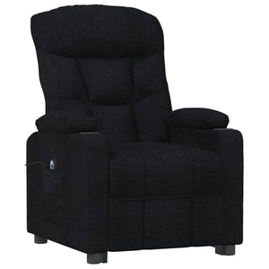 vidaXL Electric Recliner Black Fabric
