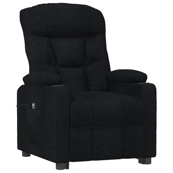 vidaXL Electric Recliner Black Fabric