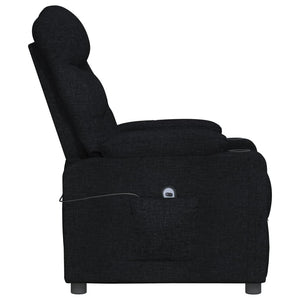vidaXL Electric Recliner Black Fabric