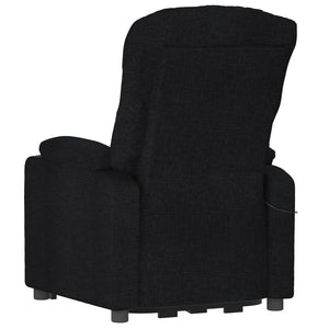 vidaXL Electric Recliner Black Fabric