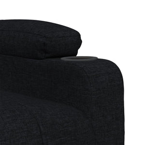 vidaXL Electric Recliner Black Fabric