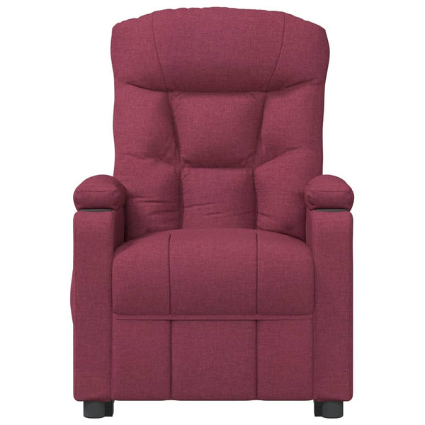 vidaXL Electric Recliner Wine Red Fabric