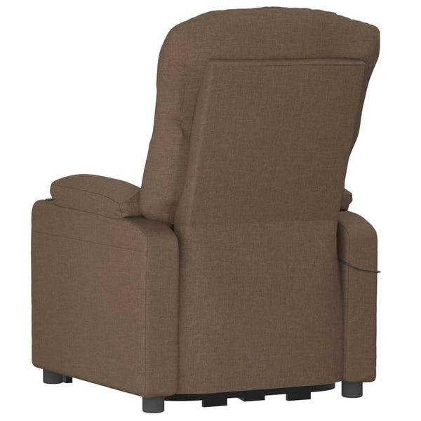 vidaXL Electric Recliner Brown Fabric