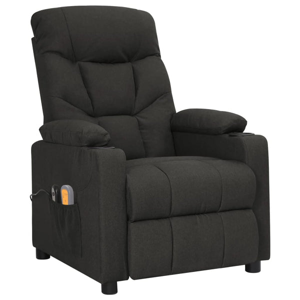 vidaXL Electric Massage Chair Black Fabric