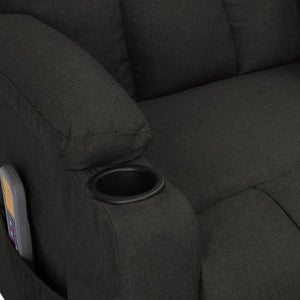 vidaXL Electric Massage Chair Black Fabric