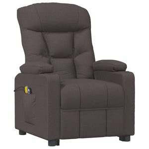 vidaXL Electric Massage Armchair Dark Brown Fabric
