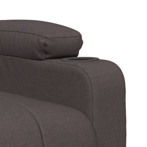 vidaXL Electric Massage Armchair Dark Brown Fabric