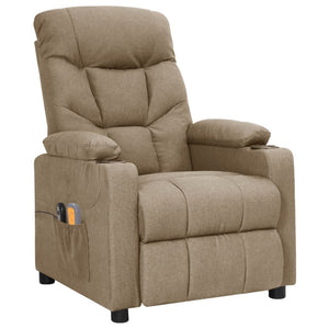 vidaXL Electric Massage Armchair Taupe Fabric