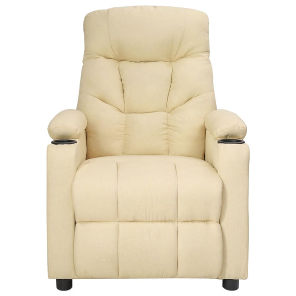 vidaXL Electric Massage Armchair Cream Fabric