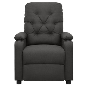 vidaXL Electric Recliner Dark Grey Fabric