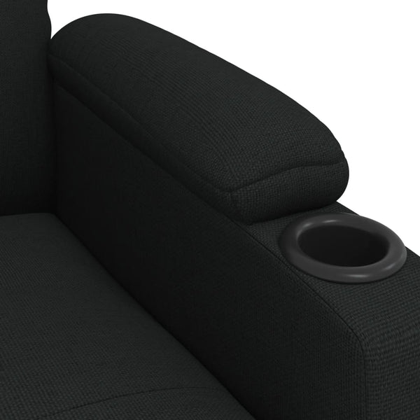 vidaXL Electric Recliner Black Fabric
