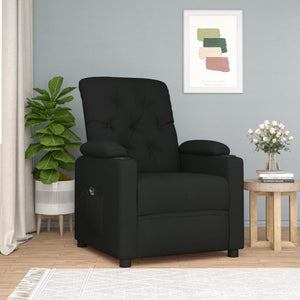 vidaXL Electric Recliner Black Fabric