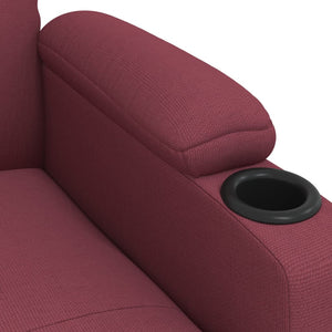 vidaXL Electric Recliner Wine Red Fabric