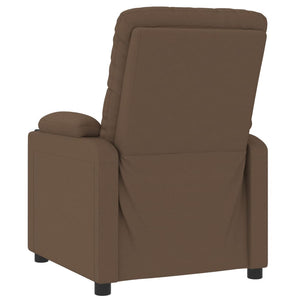 vidaXL Electric Recliner Brown Fabric