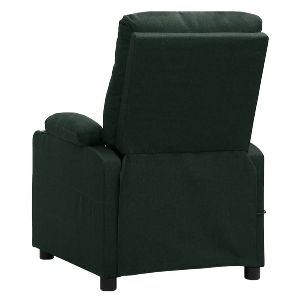 vidaXL Electric Recliner Dark Green Fabric