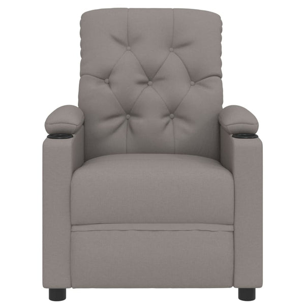 vidaXL Electric Recliner Taupe Fabric