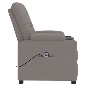 vidaXL Electric Recliner Taupe Fabric