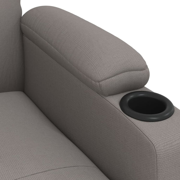 vidaXL Electric Recliner Taupe Fabric