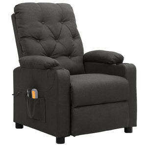vidaXL Electric Massage Chair Dark Grey Fabric