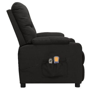 vidaXL Electric Massage Chair Black Fabric