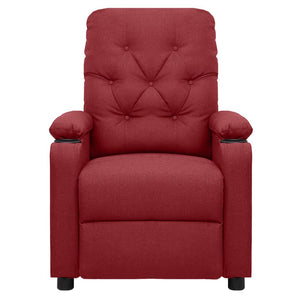vidaXL Electric Massage Chair Wine Red Fabric