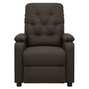 vidaXL Electric Massage Armchair Dark Brown Fabric