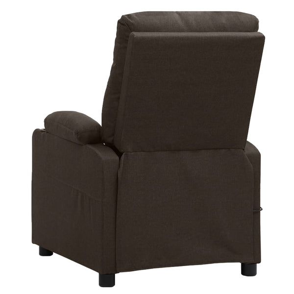 vidaXL Electric Massage Armchair Dark Brown Fabric