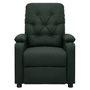 vidaXL Electric Massage Armchair Dark Green Fabric